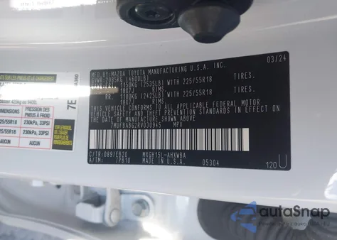 2024 Toyota Corolla Cross Hybrid Xse из США, поврежденный, VIN 7MUFBABG2RV030945